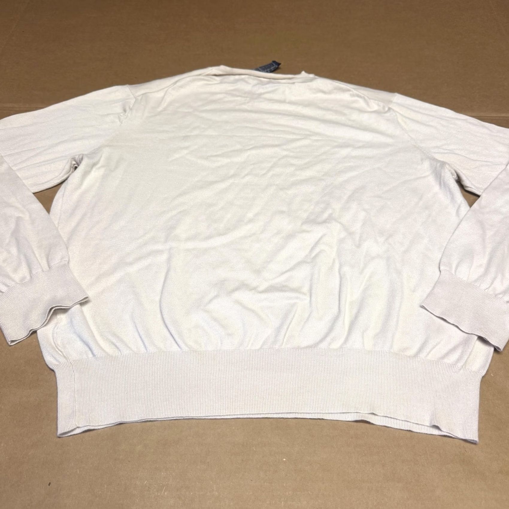 Polo Ralph Lauren Polo by Ralph Lauren Sweater Mens L Beige Crewneck Pima Cotton Pullover Knit Size US L / EU 52-54 / 3 - 7 Thumbnail