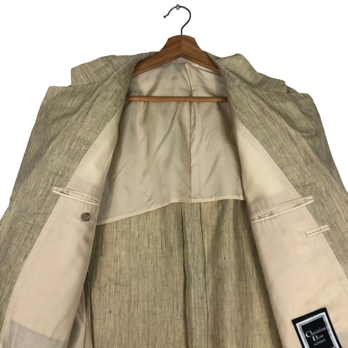Christian Dior Monsieur 🔥Rich Brown - Double Breast Coats Jacket Herringbone Size US M / EU 48-50 / 2 - 12 Thumbnail