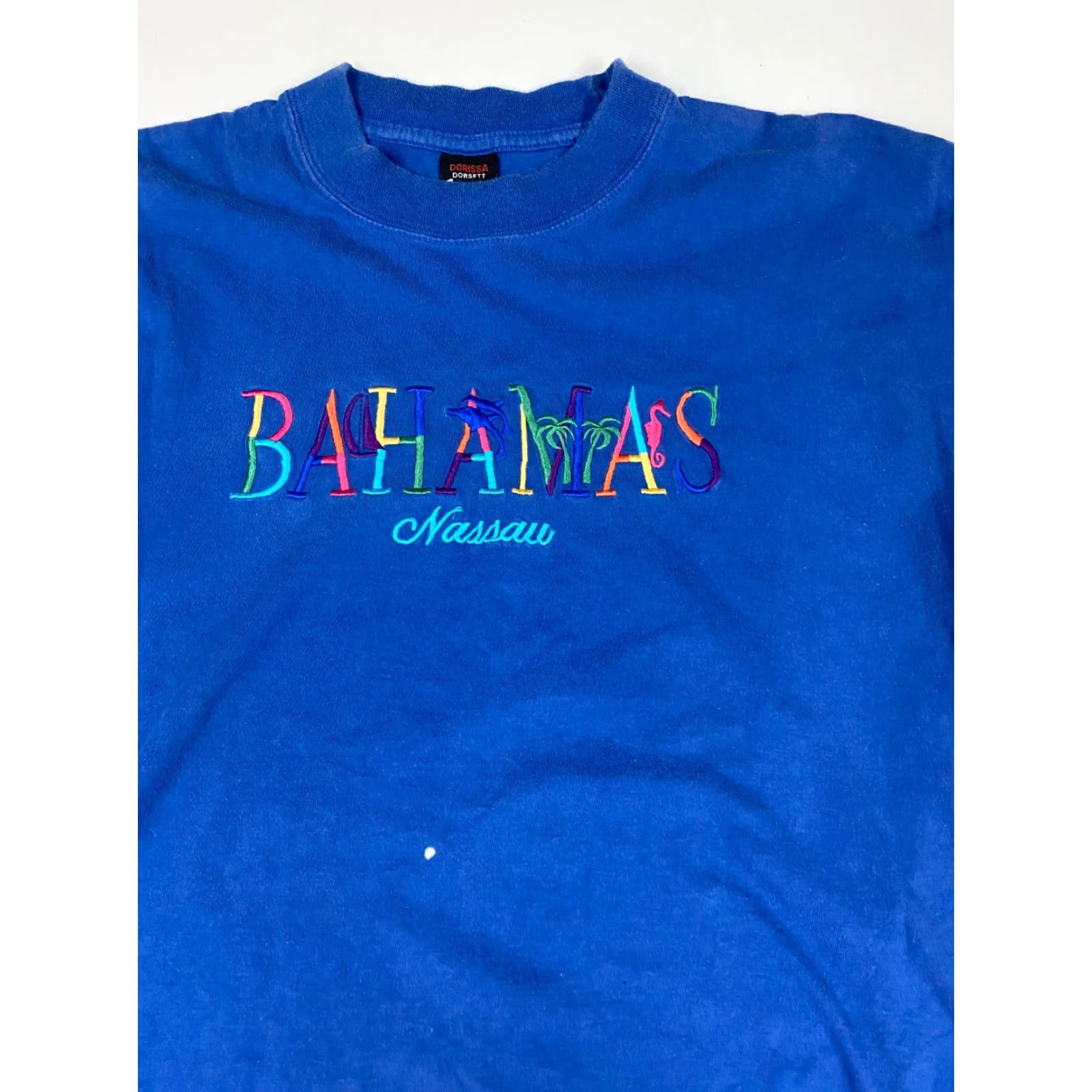 Vintage Dorissa Dorsett Bahamas Mens Shirt M Blue Short Sleeve Crew Neck Cotton Logo T-Shirt Regular Vintage No Size US M / EU 48-50 / 2 - 4 Thumbnail