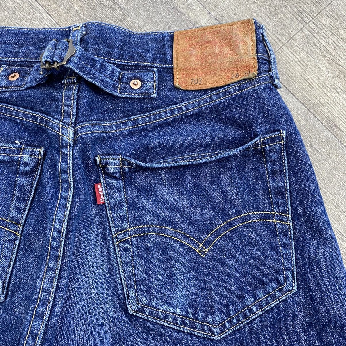 Levi's 🇯🇵 1990s Levis 702xx Selvedge Buckle Back Faded Blue Jeans Size US 27 - 18 Thumbnail