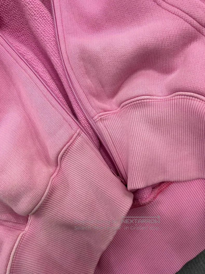 Acne Studios Acne Studios Pink Hooded Sweatshirt Long Sleeve Top Size US XXS / EU 40 - 9 Thumbnail