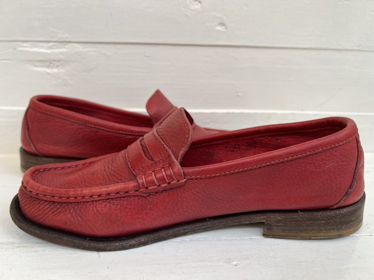 Paraboot Paraboot Veritable Mocassin Red Leather Boat Shoe Size US 7 / IT 37 - 9 Thumbnail