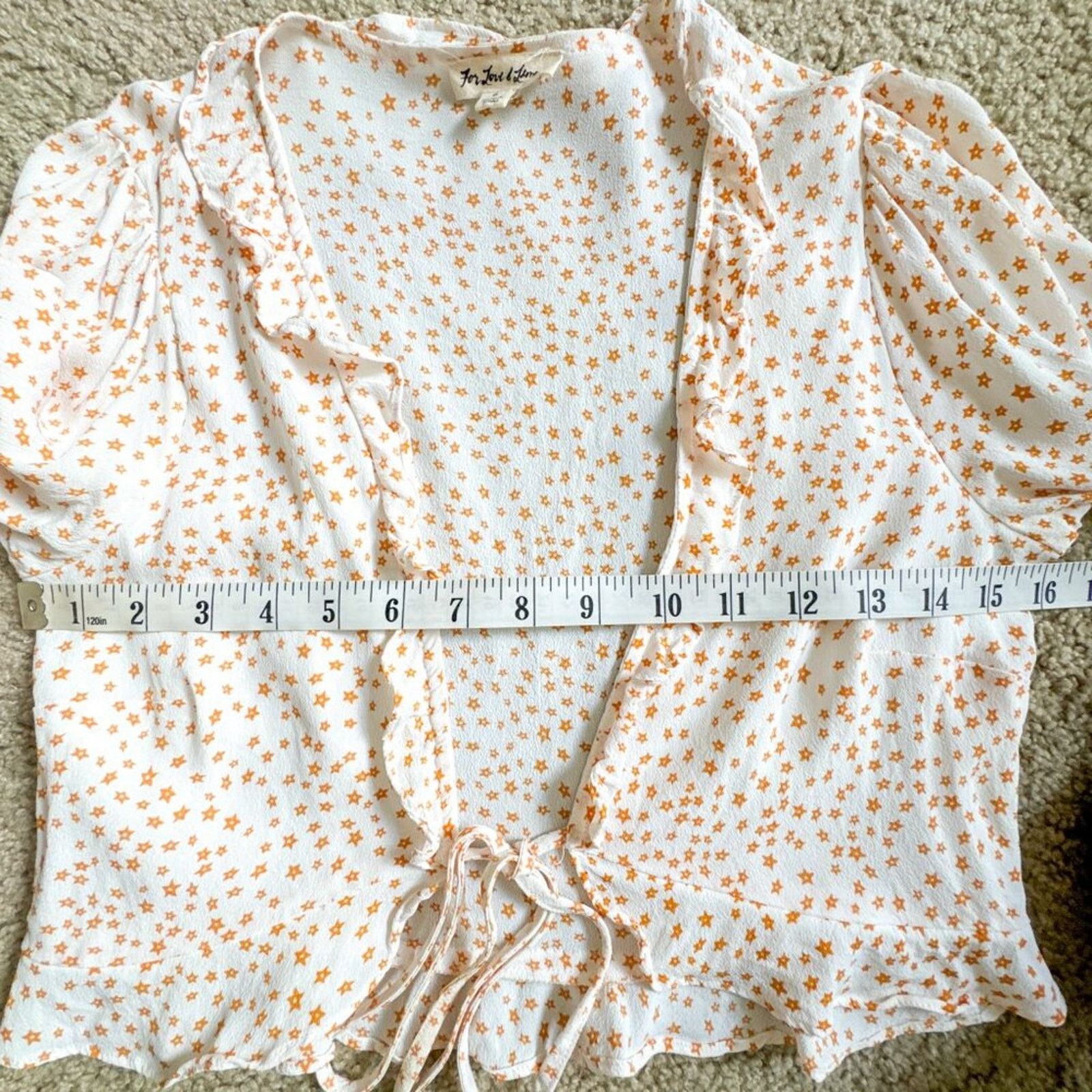 For Love & Lemons For Love and Lemons Cropped Aurora tie top Orange Small Size S / US 4 / IT 40 - 9 Thumbnail