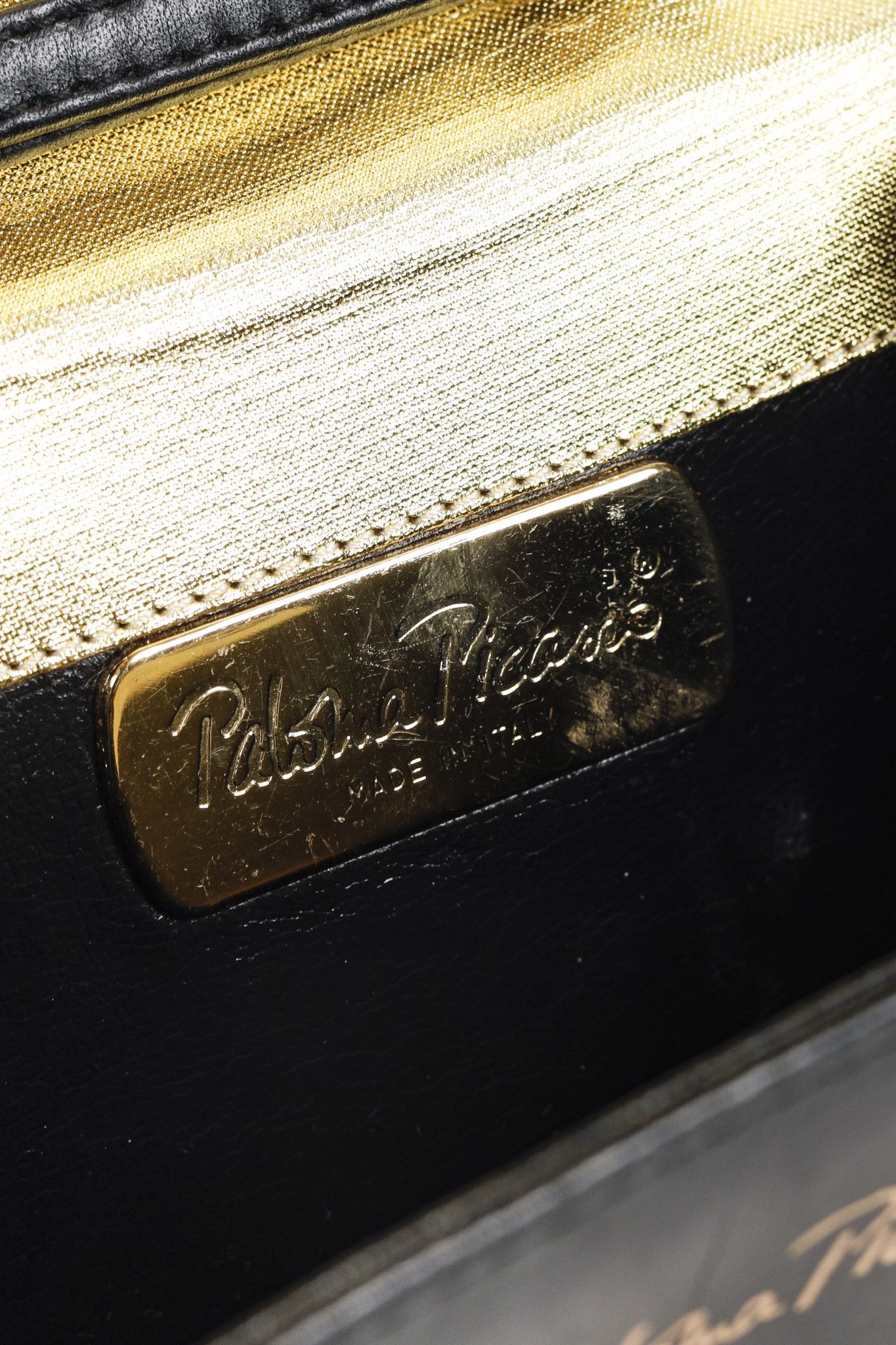 Paloma Picasso × Vintage Paloma Picasso 1980s Leather Golden Trim Book-Style Mini Bag Size ONE SIZE - 11 Thumbnail