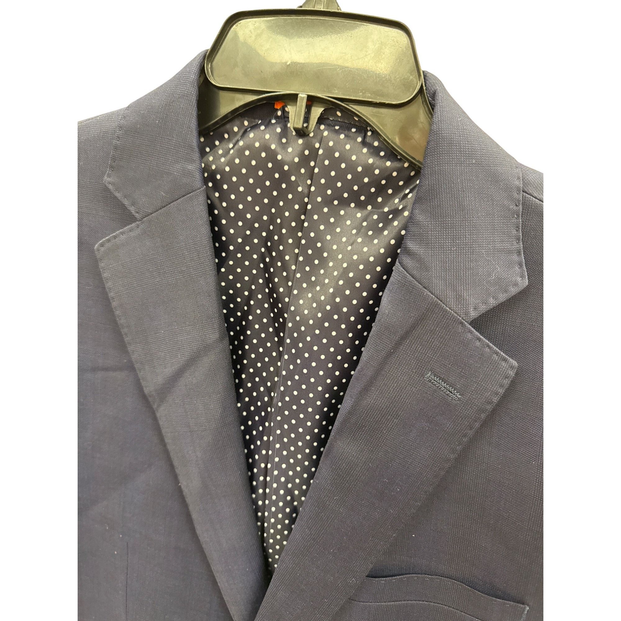 Tallia Tallia mens Navy Wool Navy blue 2-Button Blazer Jacket 42 Re Size 42R - 6 Thumbnail