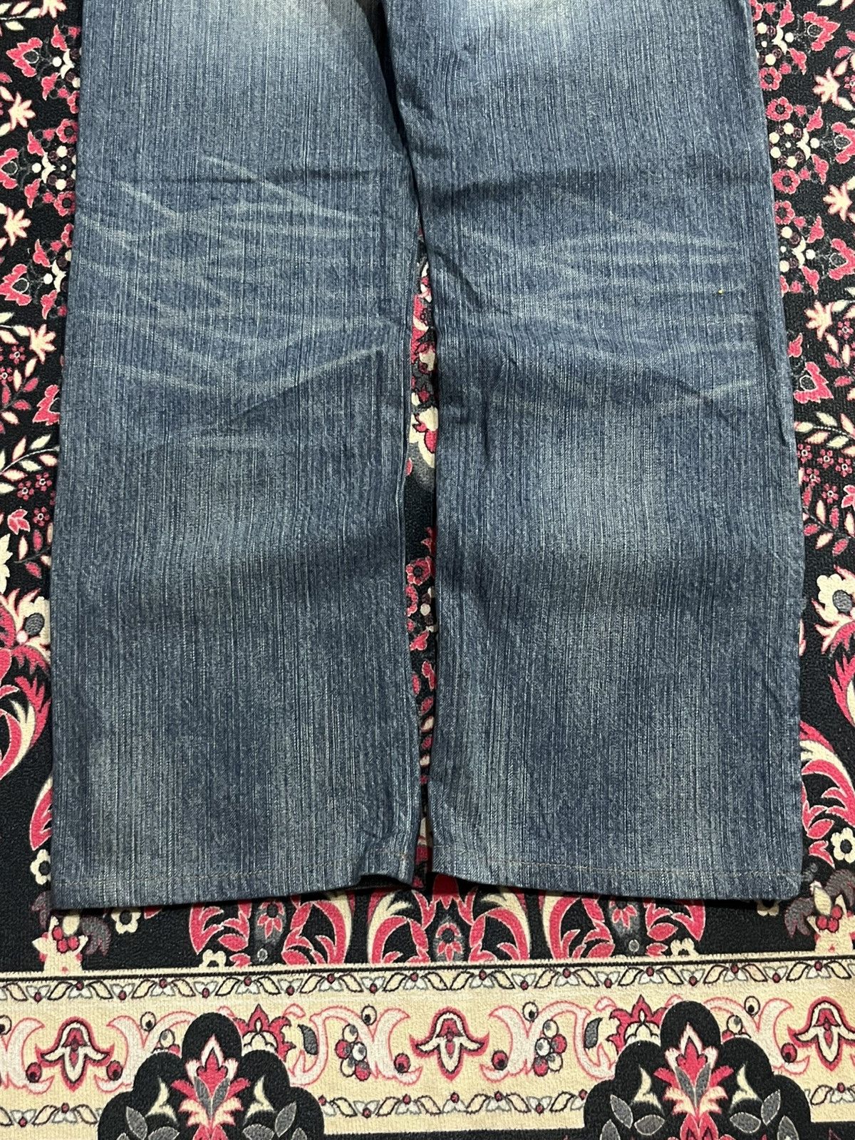 Kapital Japanese Brand Back Rush Distressed Sashiko Stitch Blue Jean Size US 31 - 9 Thumbnail