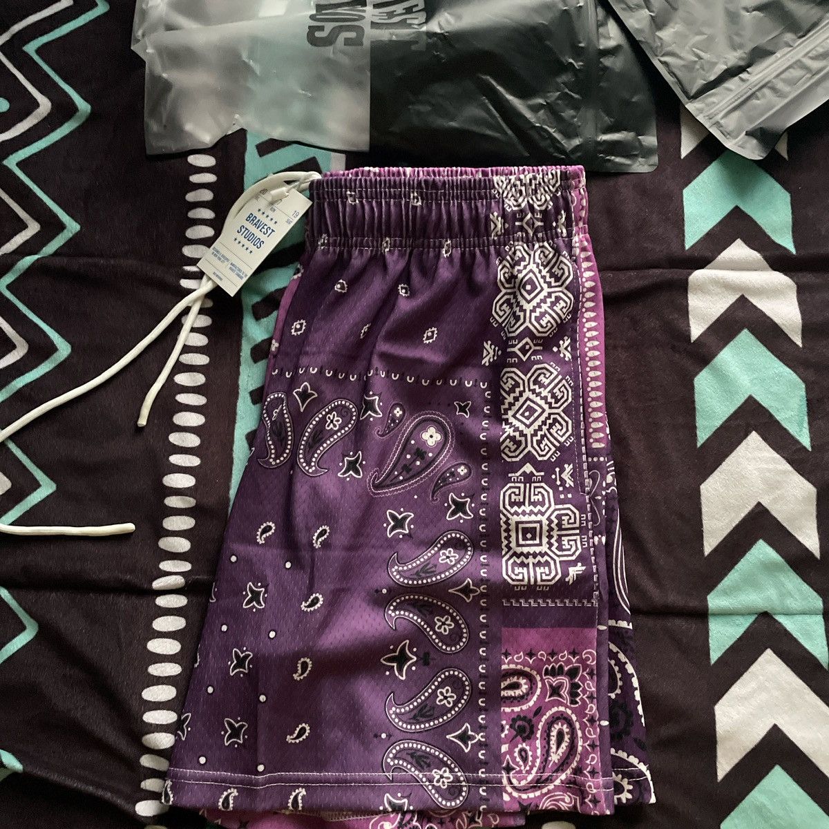 Bravest Studios Bravest Studios Purple Patchwork Paisley Size US 34 / EU 50 - 2 Thumbnail
