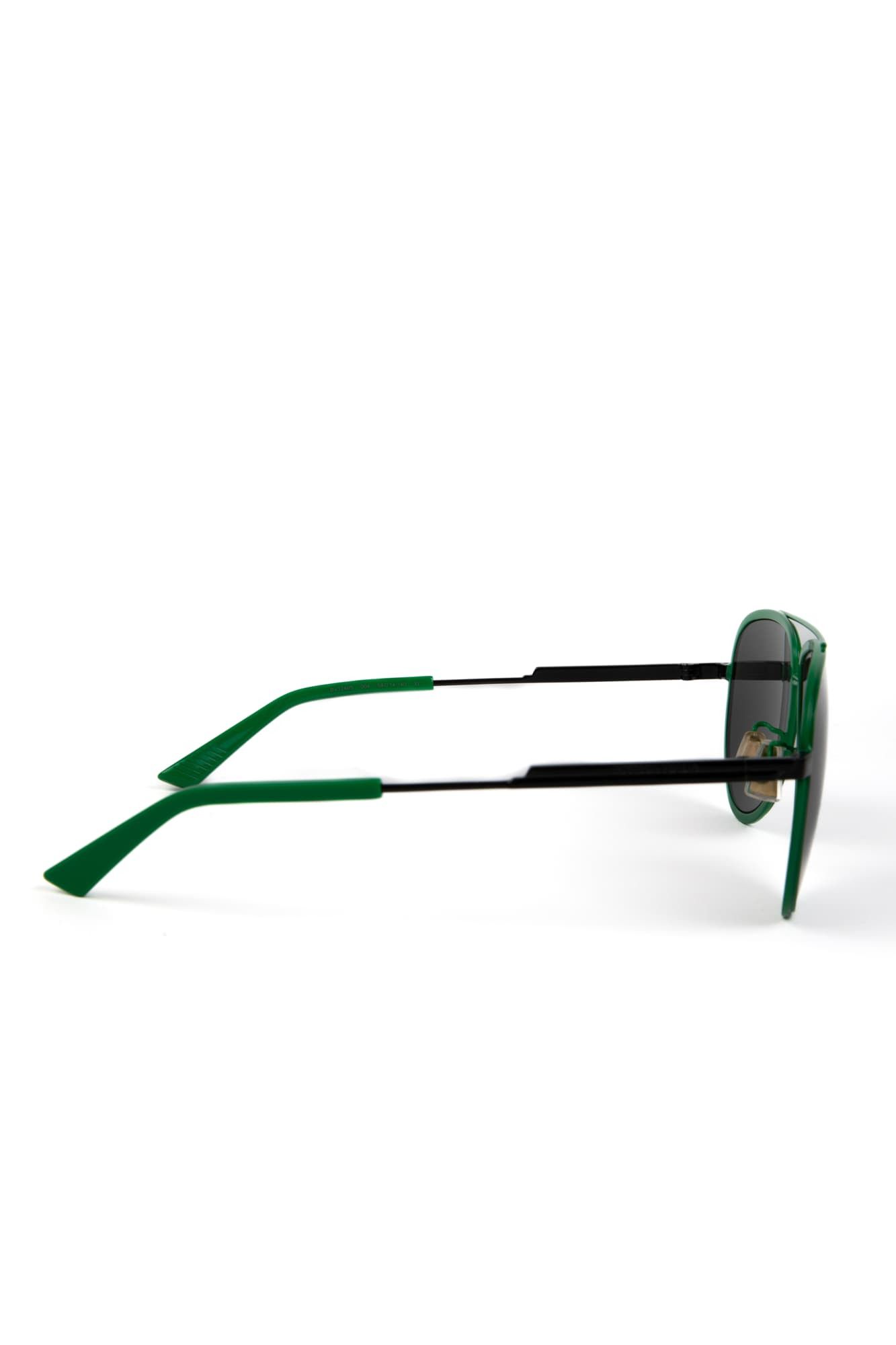Bottega Veneta o1n1vont0924 Size: OS / Rim Aviator Sunglasses in Green Size ONE SIZE - 3 Thumbnail