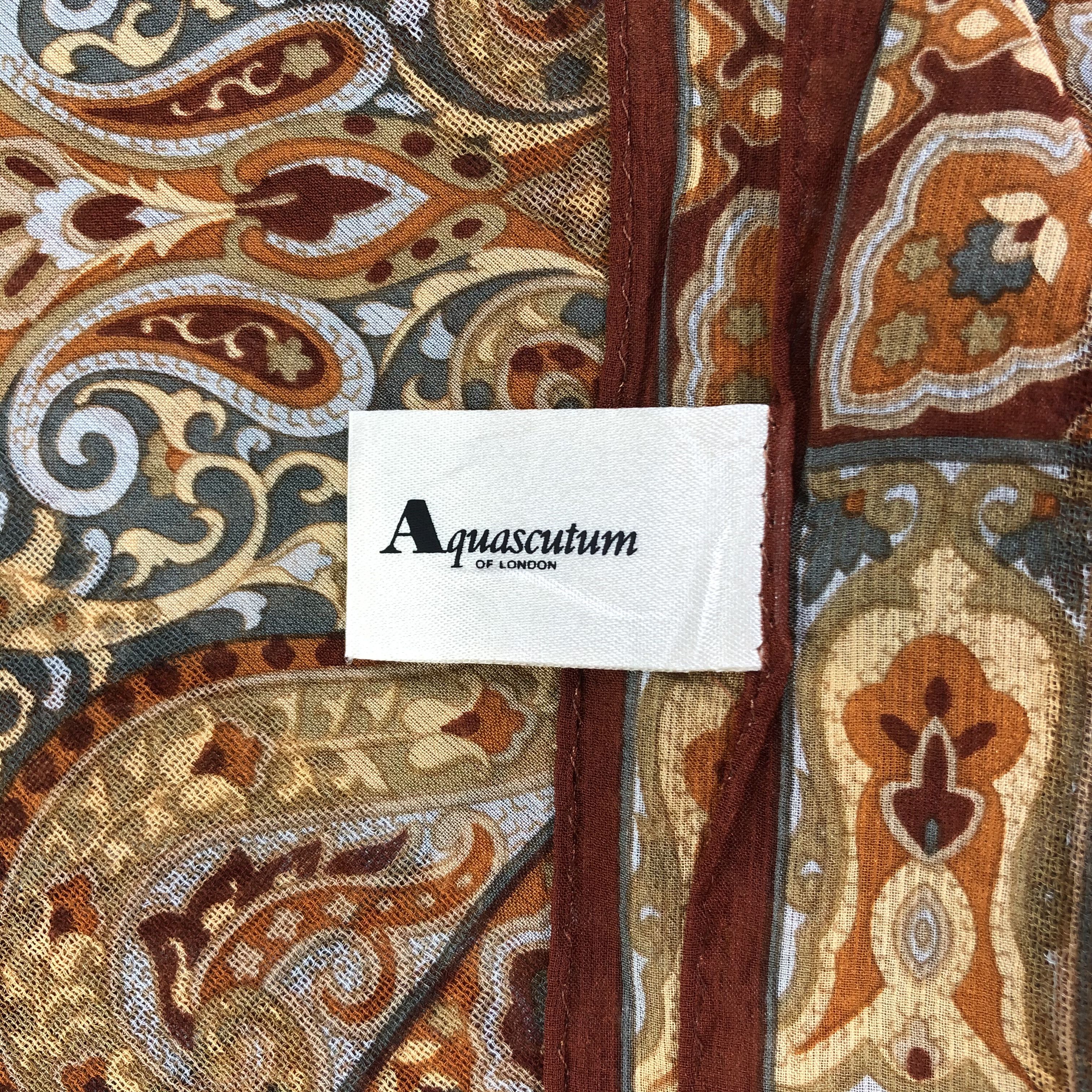 Aquascutum × Vintage Vintage Aquascutum Silk Scarf Size ONE SIZE - 6 Thumbnail