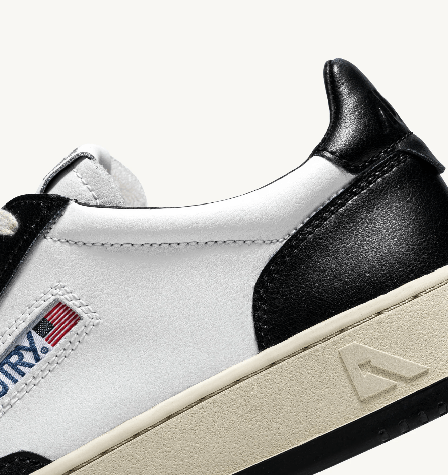 AUTRY AUTRY AULW WB01 MEDIALIST LOW WOM LEATHER WHITE/BLACK N.41 Size US 6 / IT 36 - 3 Thumbnail