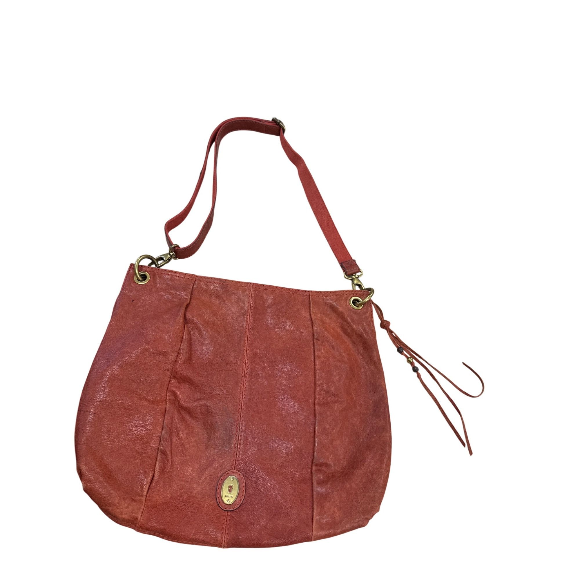 Fossil Vintage Fossil Womens Red Leather Shoulder Bag Purse SKU 723 Size ONE SIZE - 7 Thumbnail