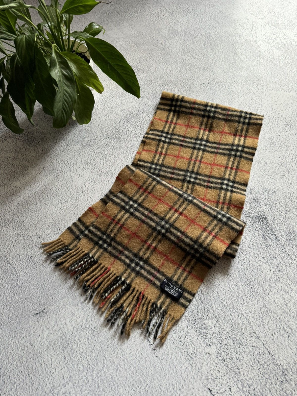 burberry scarf lambswool vintage cashmere