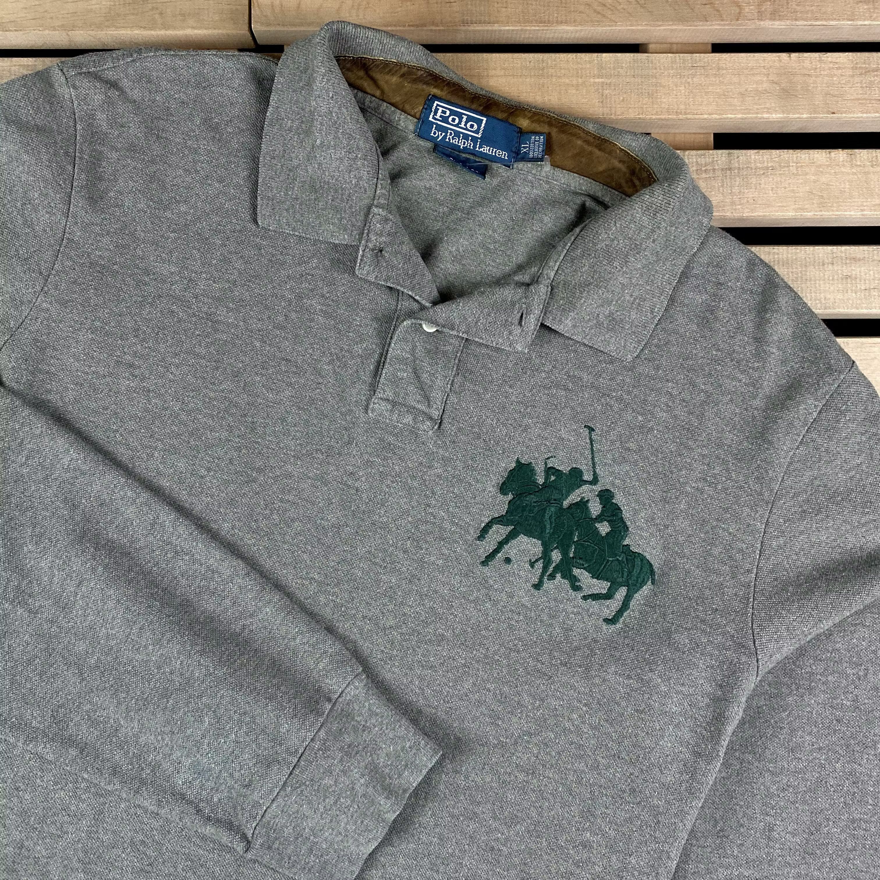 Polo Ralph Lauren × Ralph Lauren × Vintage Mens Polo Rugby Sweatshirt Ralph Lauren Vintage Size XL Size US XL / EU 56 / 4 - 2 Thumbnail
