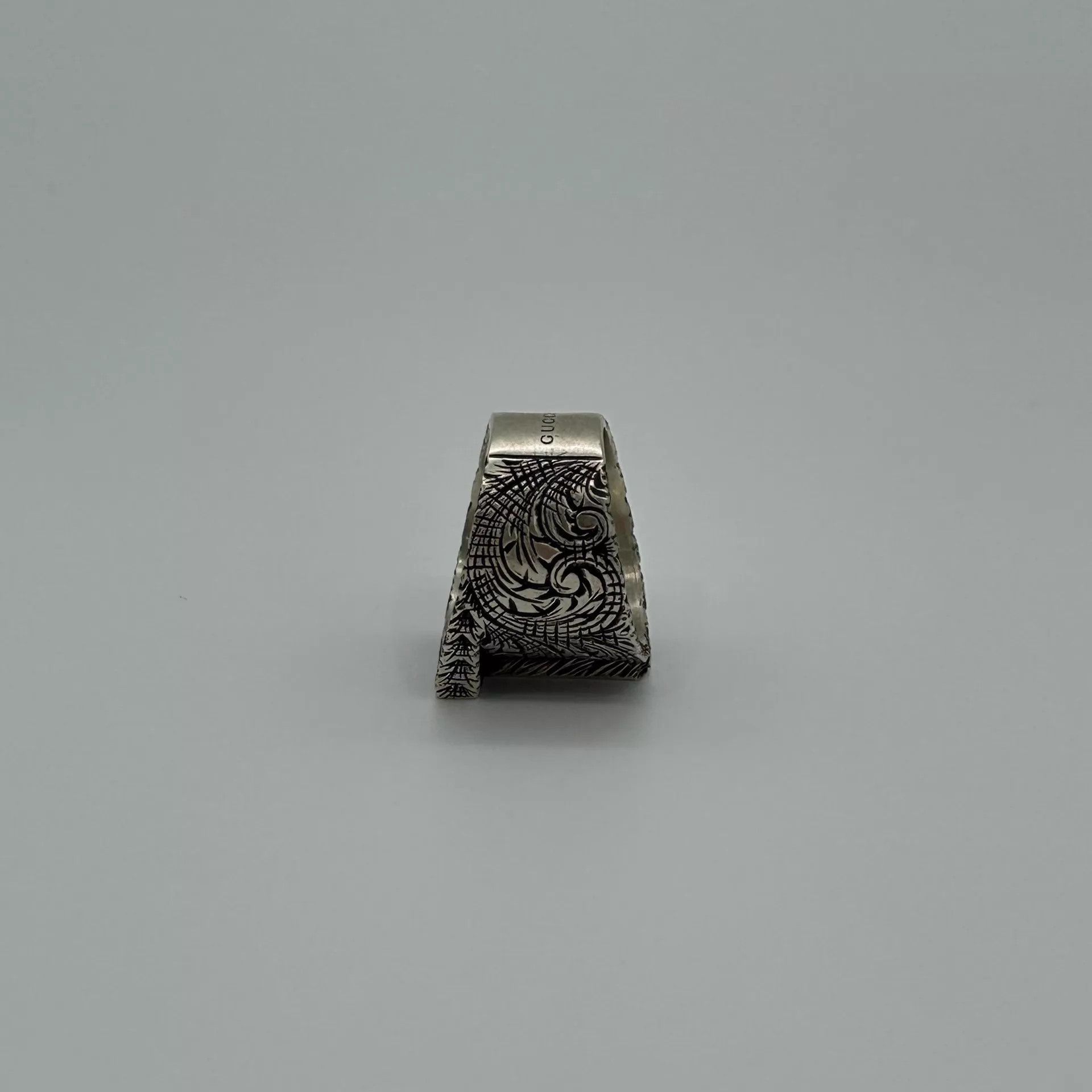 Gucci Gucci GG T-logo distressed ring L Size ONE SIZE - 3 Thumbnail
