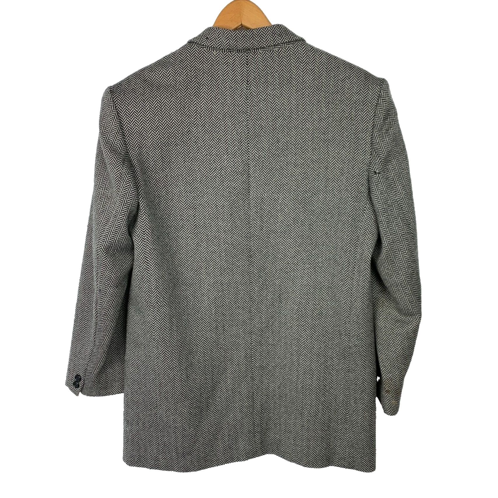 Vintage Vintage Georges Marciano Guess Black White Wool Herringbone Blazer Womens 10 Blazer Suit Jacket 10 Wool 90s Mens Womens Size L / US 10 / IT 46 - 7 Thumbnail