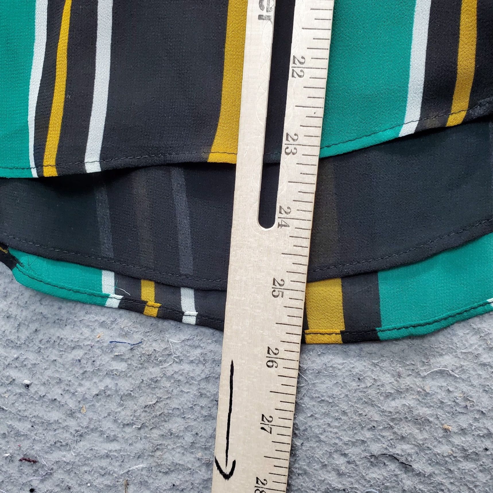 Calvin Klein Calvin Klein Blouse Top Womens Small Multicolor Striped Ruffle Long Sleeve Tie Front Size S / US 4 / IT 40 - 4 Thumbnail
