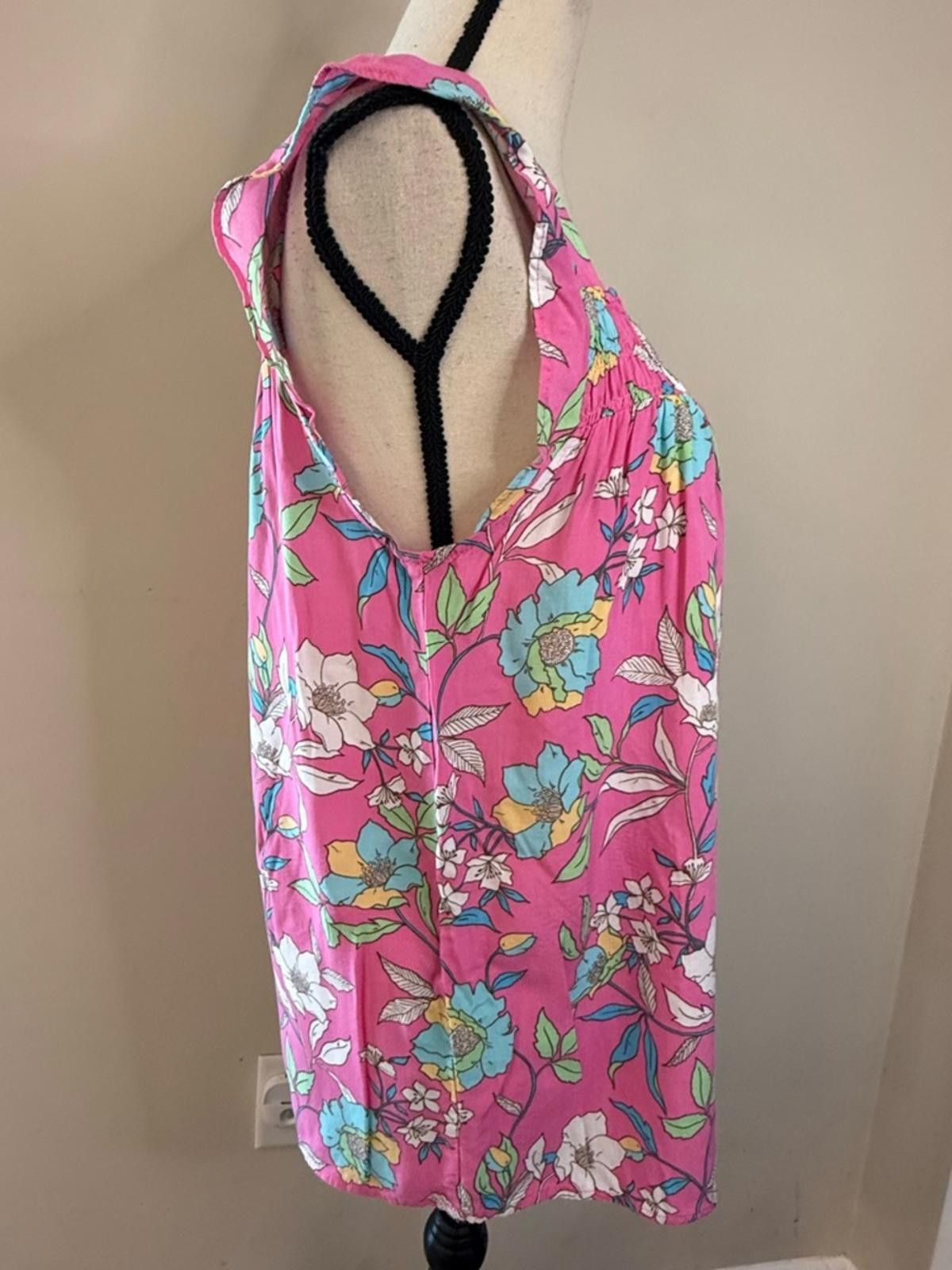 Other Stacatto boho floral ruffled tank top pink multicolor SZ M Size M / US 6-8 / IT 42-44 - 2 Thumbnail