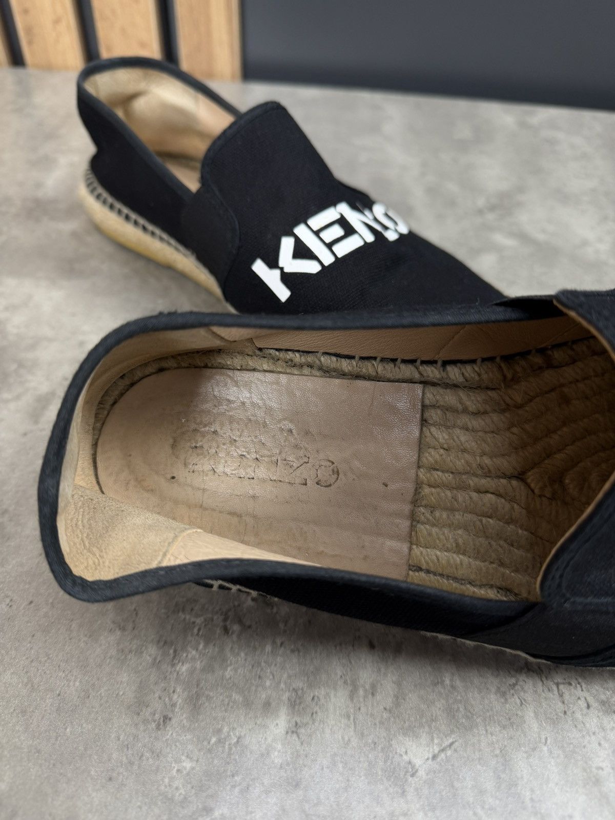 Kenzo Kenzo Black Logo Printed Espadrilles Size 42 Size US 8 / EU 41 - 10 Thumbnail