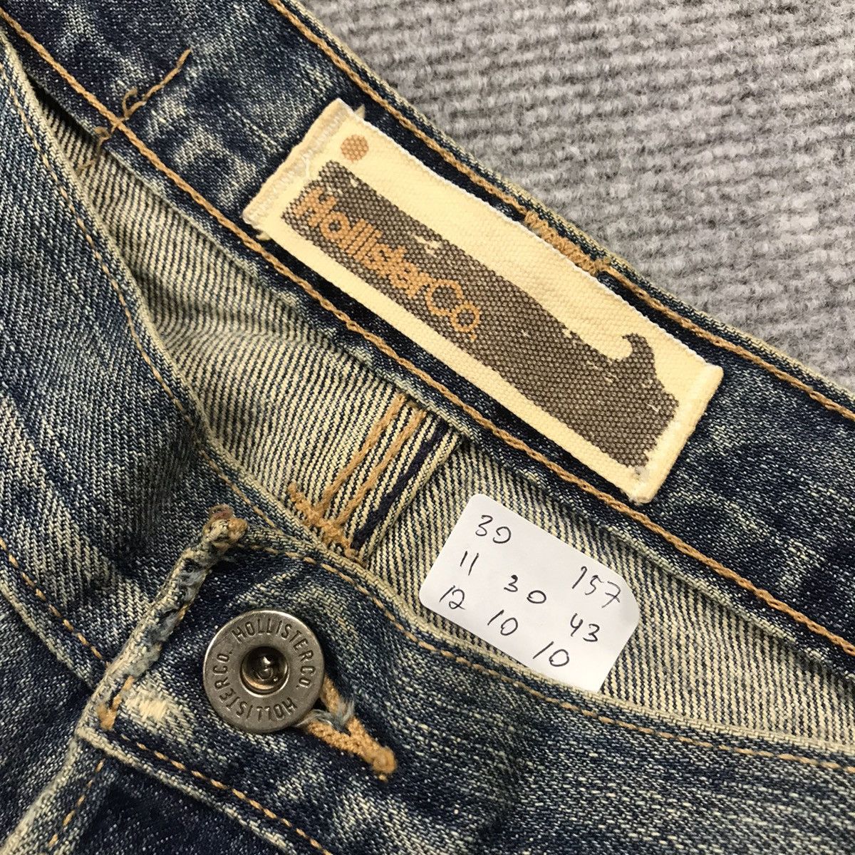 Other BAGGY RARE💀HOLLISTER DISTRESSED DENIM PANTS Size US 30 / EU 46 - 17 Thumbnail