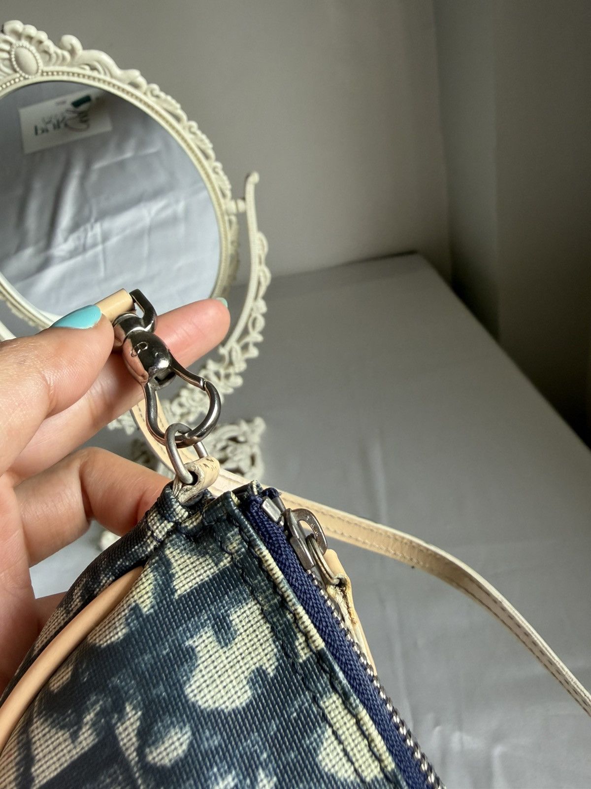 Dior CHRISTIAN DIOR John Galliano Saddle Mini Blue Coated Canvas Size ONE SIZE - 16 Thumbnail