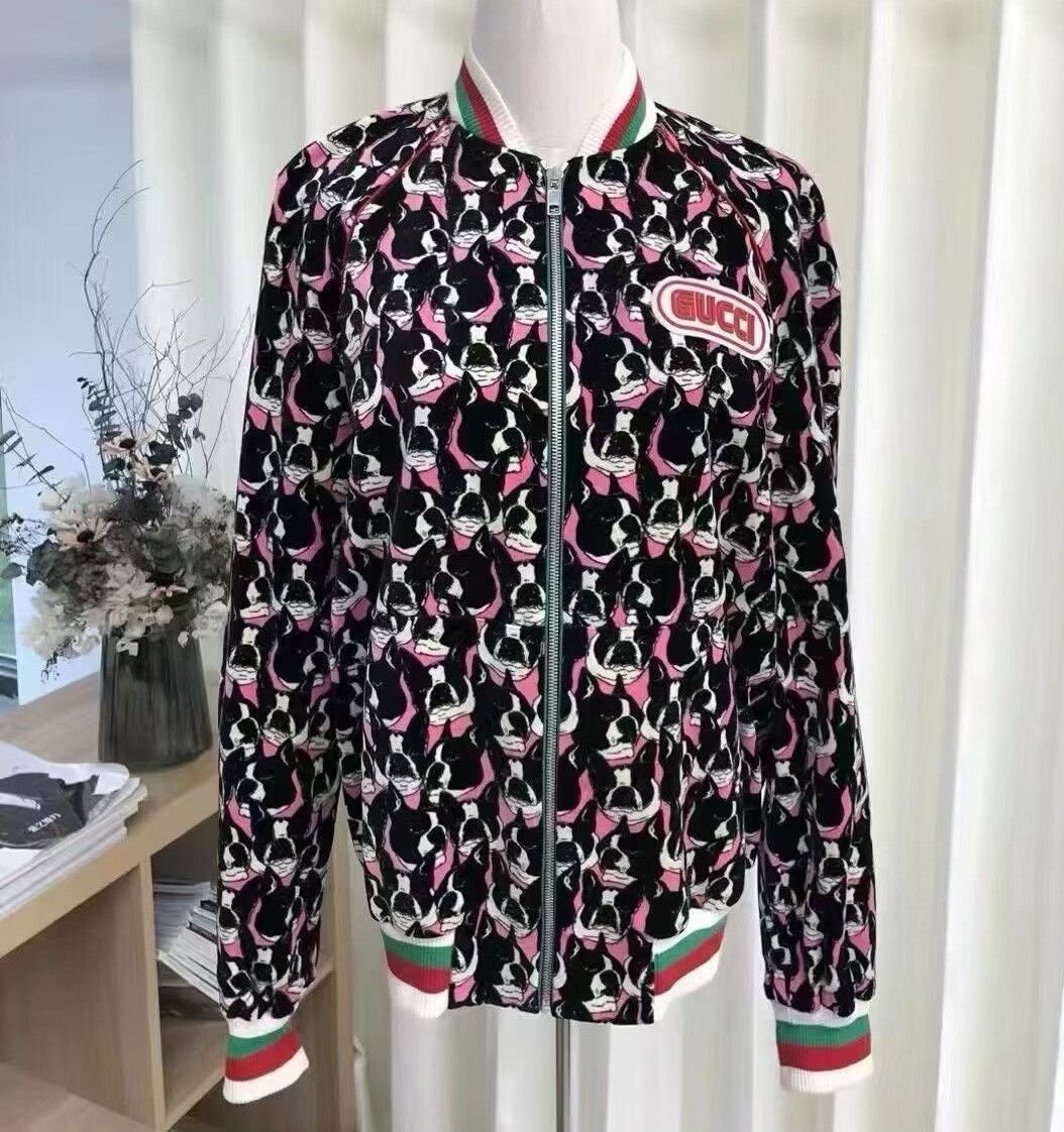 Gucci Gucci Bulldog Print Velvet Jacket Size US XS / EU 42 / 0 - 1 Thumbnail