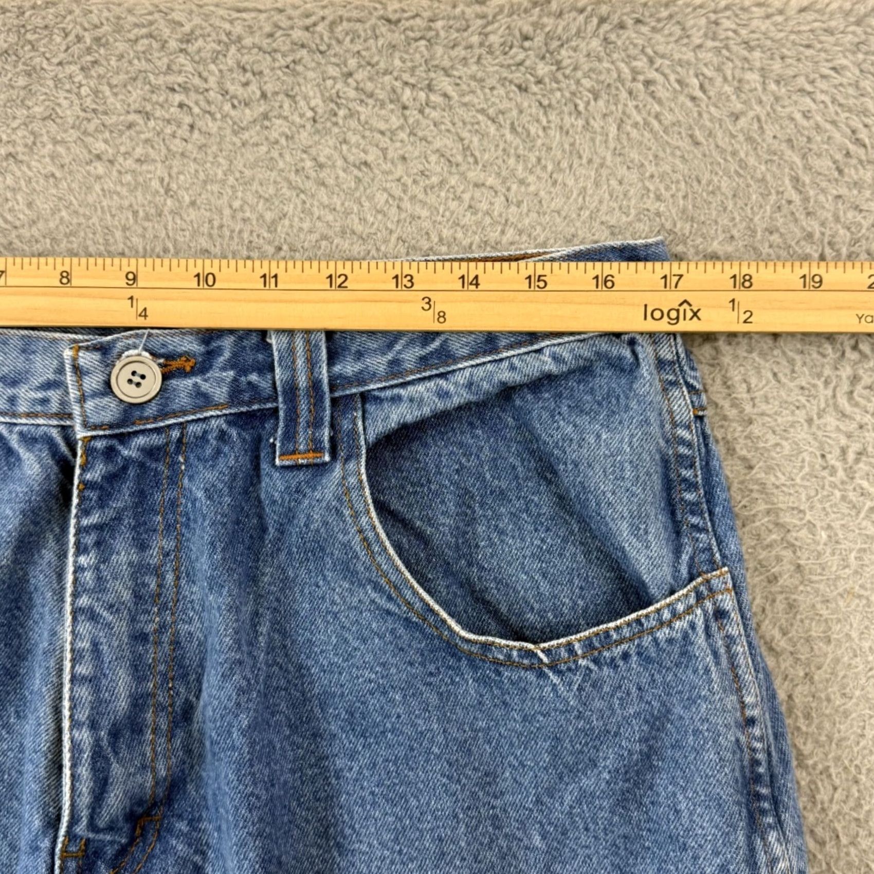 CB Sports VINTAGE PB Sports Jeans Mens 34x32 Blue Grunge Wide Leg Baggy Loose Skate Y2K Jeans Size US 34 / EU 50 - 6 Thumbnail