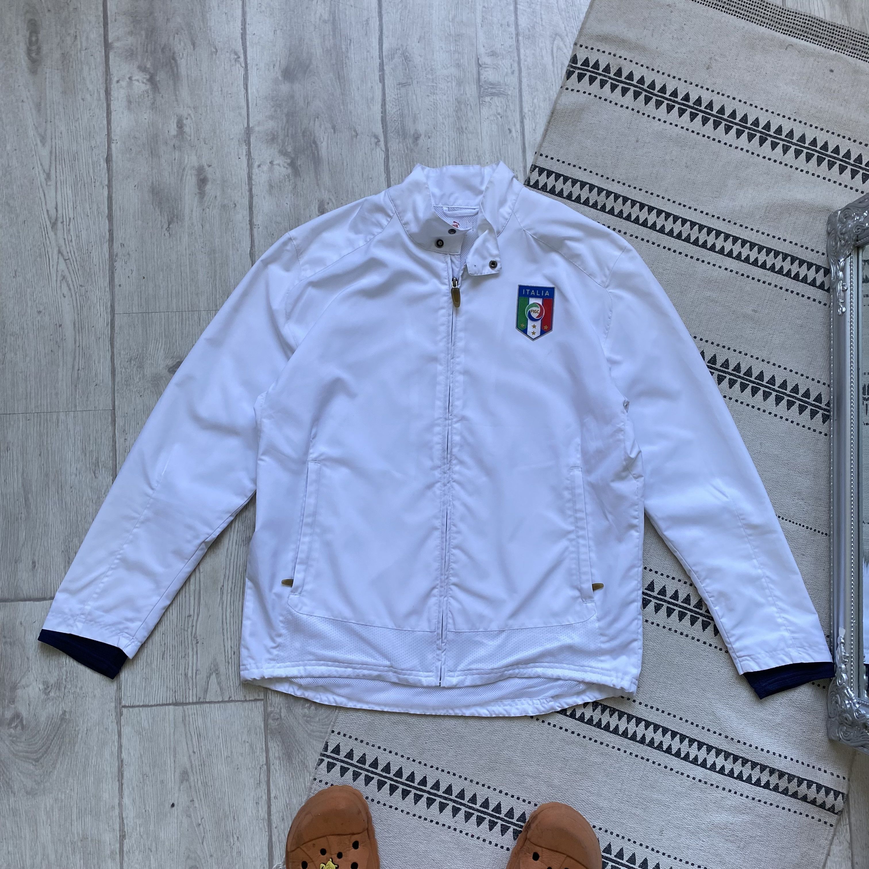 Puma ⚽️Vintage Puma Italy jersey Soccer Track Top jacket Blockore Size US M / EU 48-50 / 2 - 6 Thumbnail