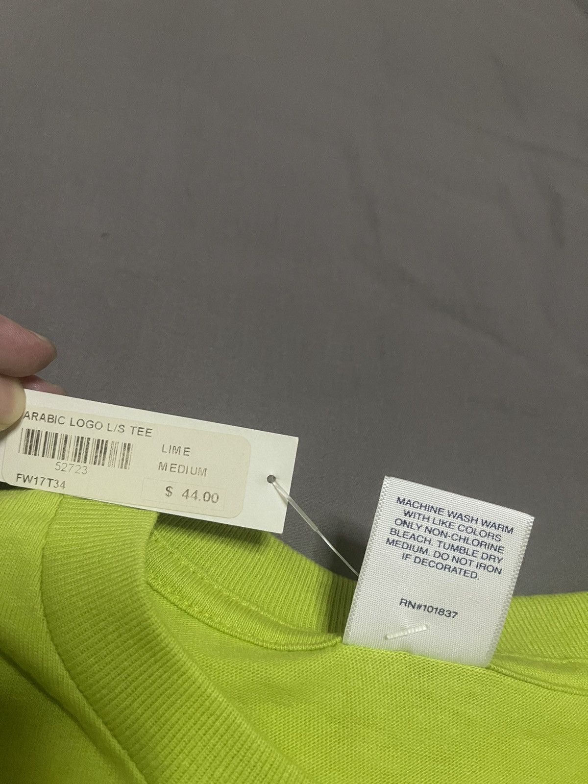 Supreme Supreme Arabic logo L/s tee lime Green medium Size US M / EU 48-50 / 2 - 4 Thumbnail