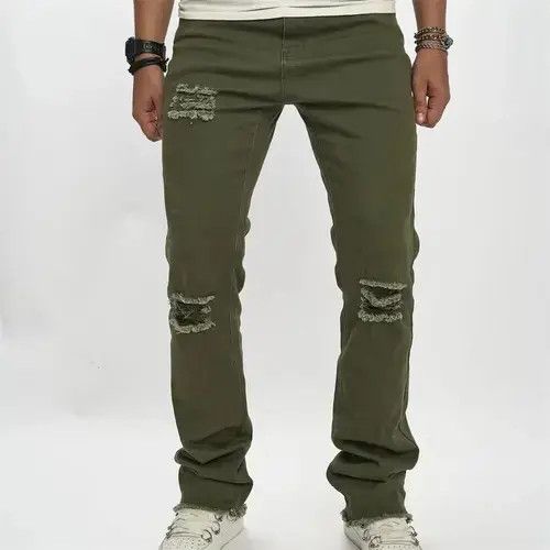 Japanese Brand Knee Holes RipVIBE ped Men Slim Fit Jean Size US 34 / EU 50 - 7 Thumbnail