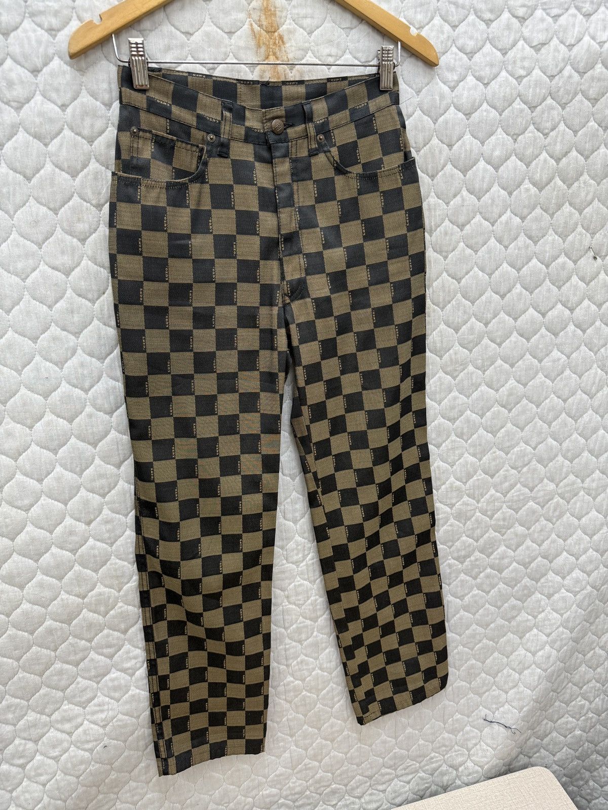 Fendi 🔥🔥🔥ARCHIVE FENDI CHECKERED MONOGRAM PANTS Size 26" / US 2 / IT 38 - 3 Thumbnail