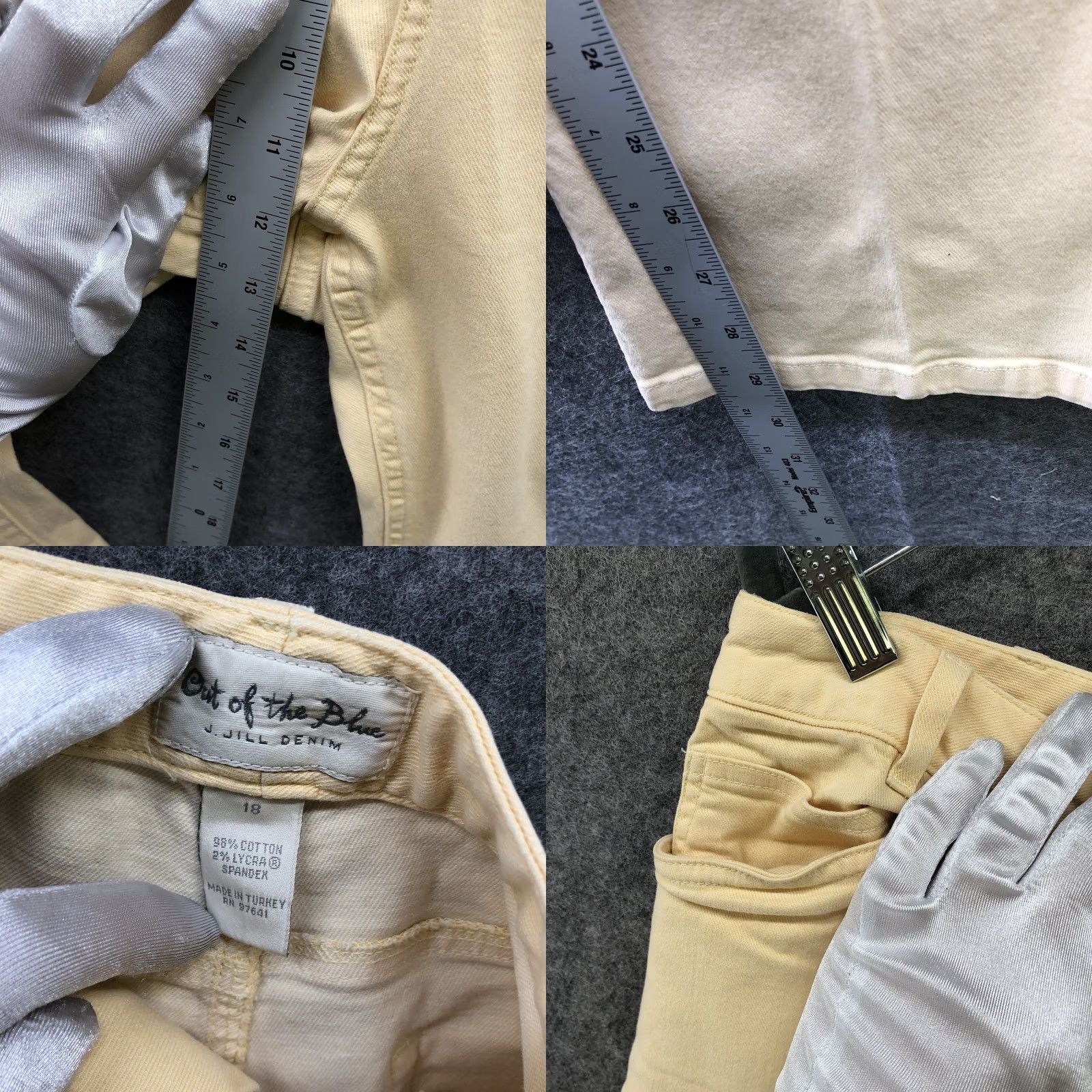 J. Jill VTG J. Jill Yellow Jeans Size 18 High Rise Flare Bootcut Stretch Womens Size 40" / US 18 - 8 Thumbnail