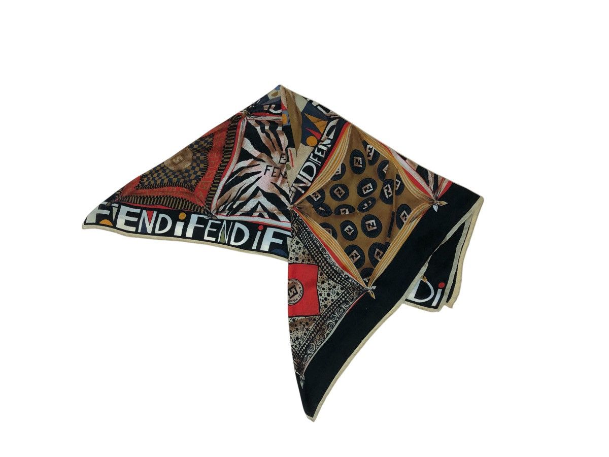Fendi Vintage Fendi Foulard Scarves Fullprint Monogram Design Size ONE SIZE - 2 Thumbnail