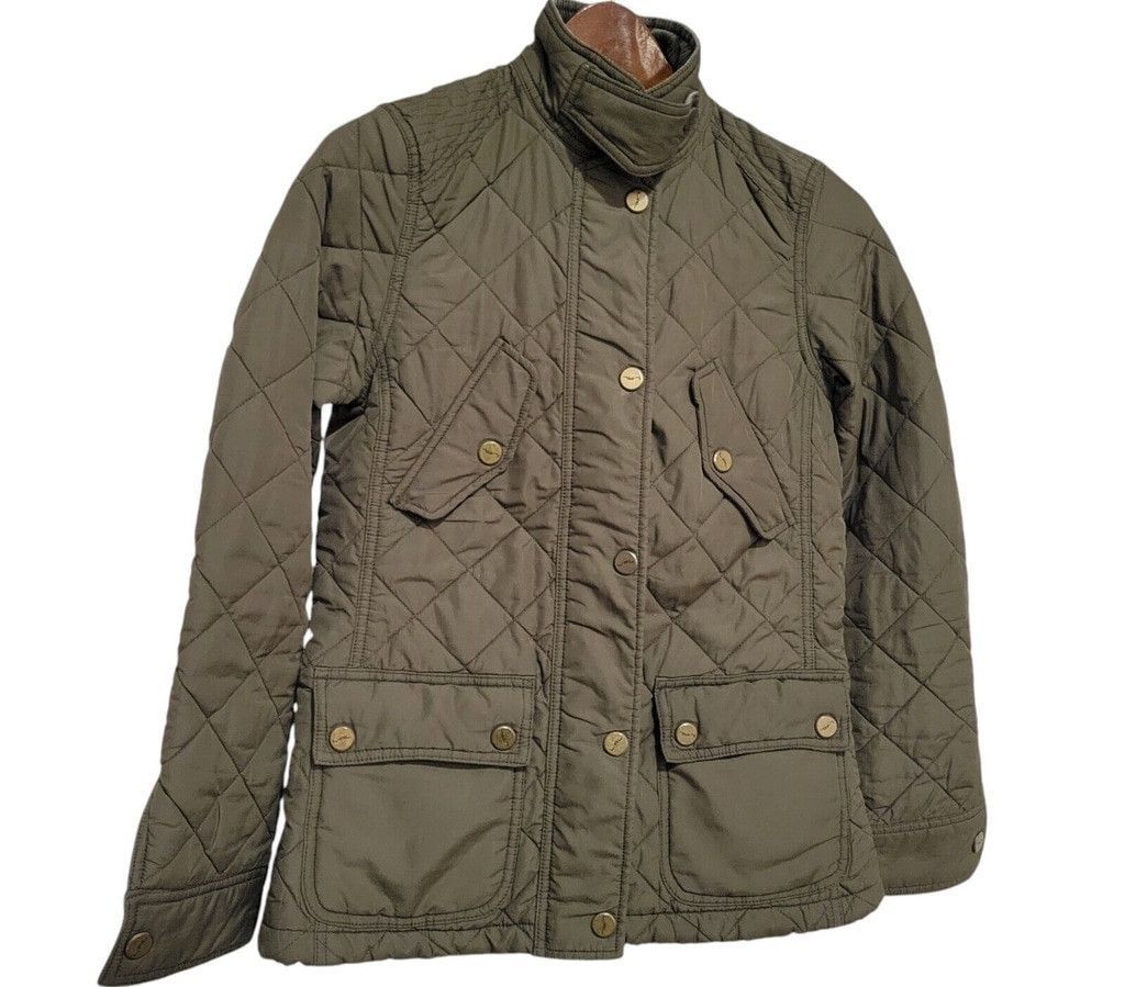 Ralph Lauren Lauren Ralph Lauren Women Quilted Corduroy Mid-length Jacket Size XS / US 0-2 / IT 36-38 - 7 Thumbnail