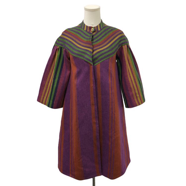 Gucci Gucci Multicolor Stripe Coat Size XS Size XS / US 0-2 / IT 36-38 - 1 Thumbnail