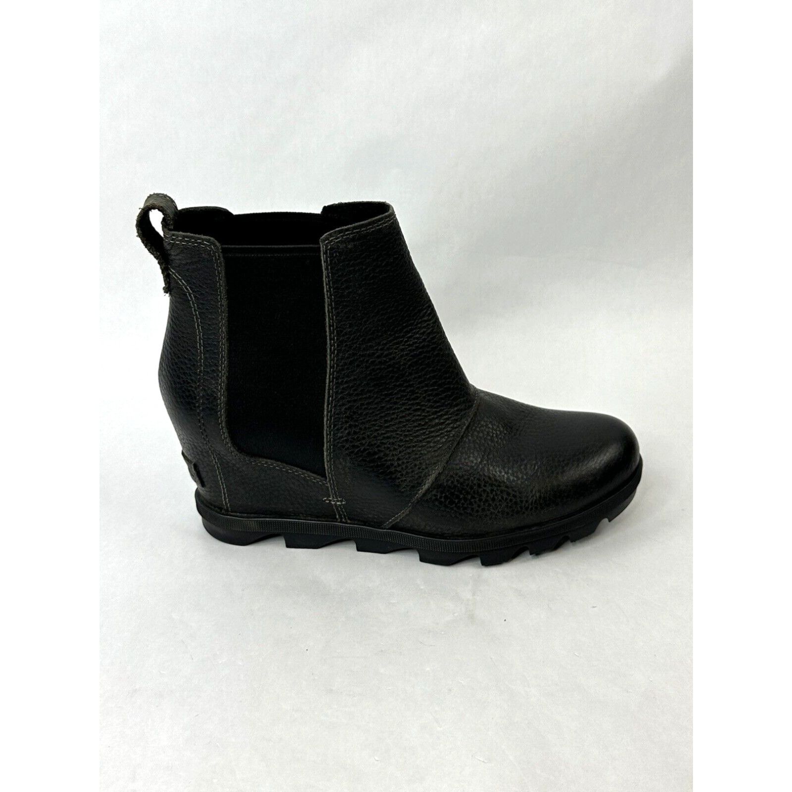 image of Sorel Boots Womens 9.5 Black Joan Of Arctic Wedge Ii Waterproof Chelsea Boots in White