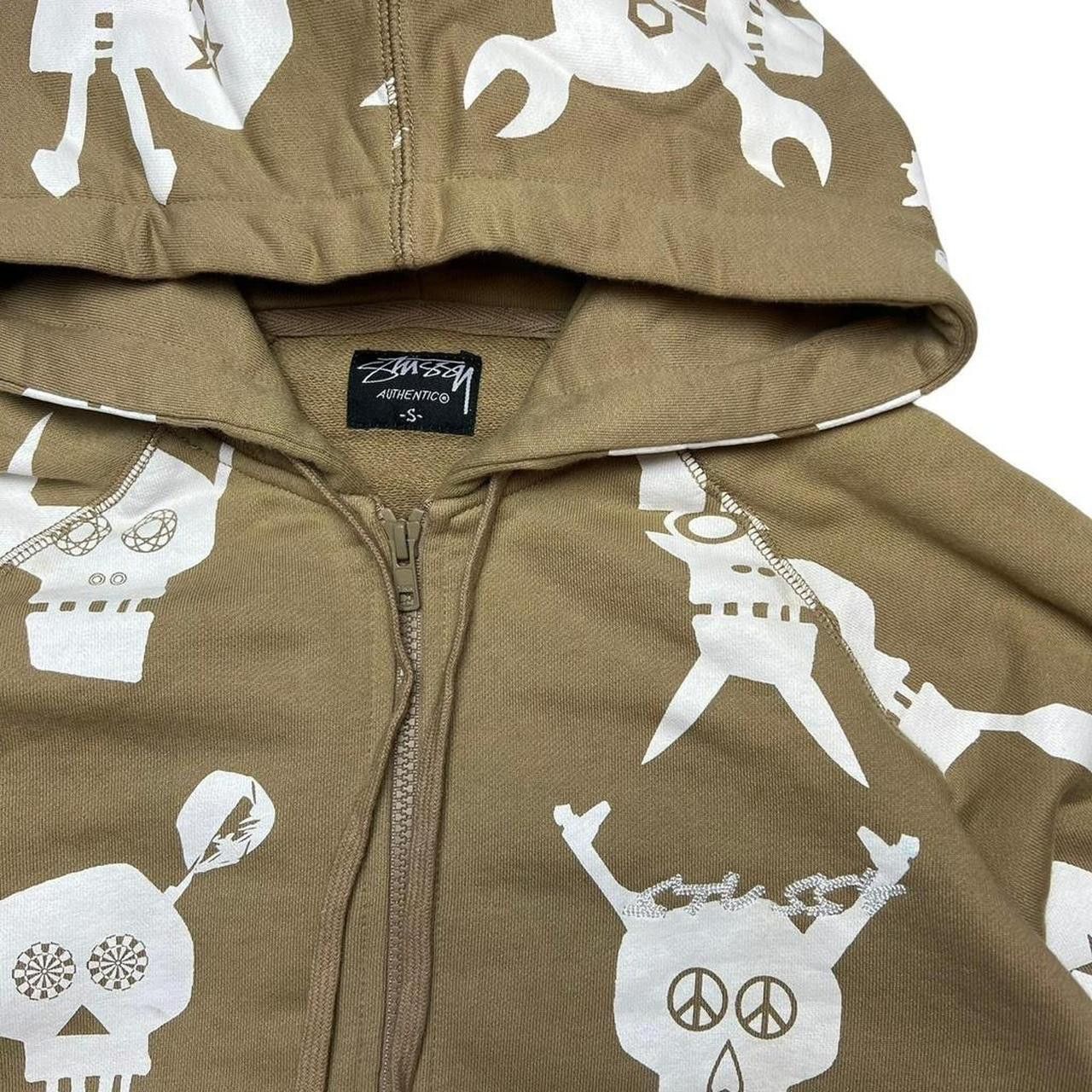 Stussy Vintage Stussy x Futura Skulls Zip Up Hoodie - Small Size US S / EU 44-46 / 1 - 3 Thumbnail