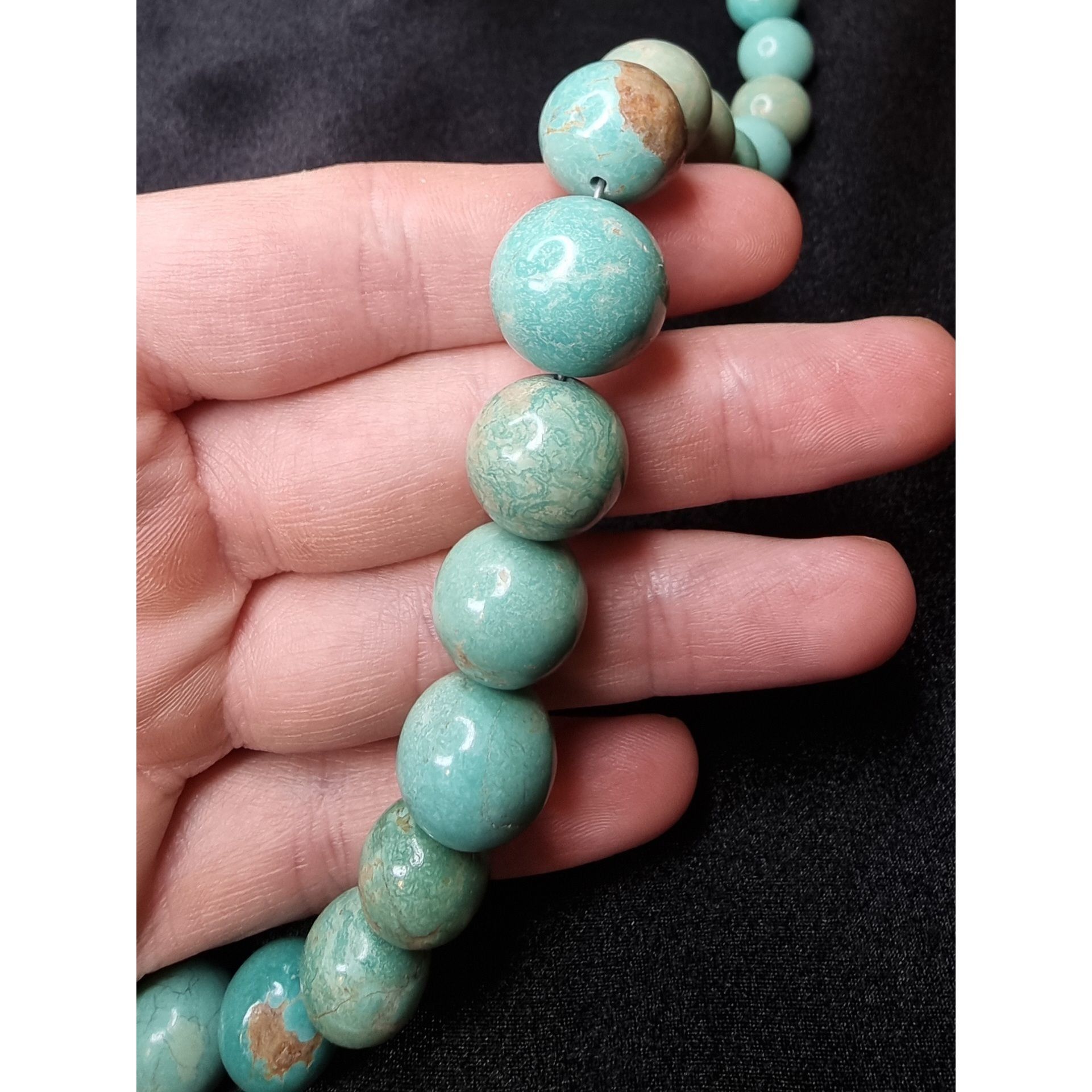 Vintage Jay King Sterling Silver 925 Turquoise Beaded Necklace With Size ONE SIZE - 5 Thumbnail