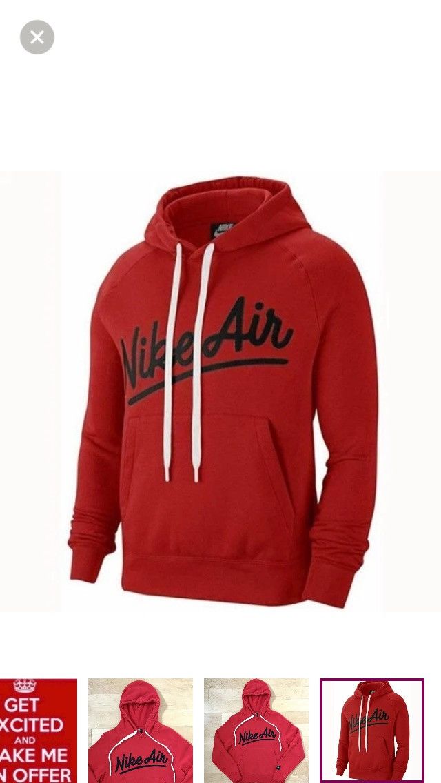 Nike Nike Air Sportswear Pullover Fleece Hoodie Men's Red Medium Size US M / EU 48-50 / 2 - 10 Thumbnail