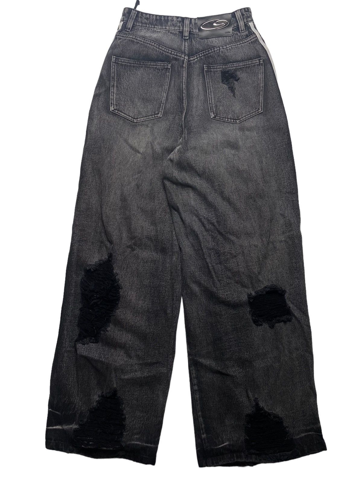 If Six Was Nine × Japanese Brand × Le Grande Bleu (L.G.B.) Kimss Studio - Slashed Double Stripe Denim Size US 29 - 2 Thumbnail
