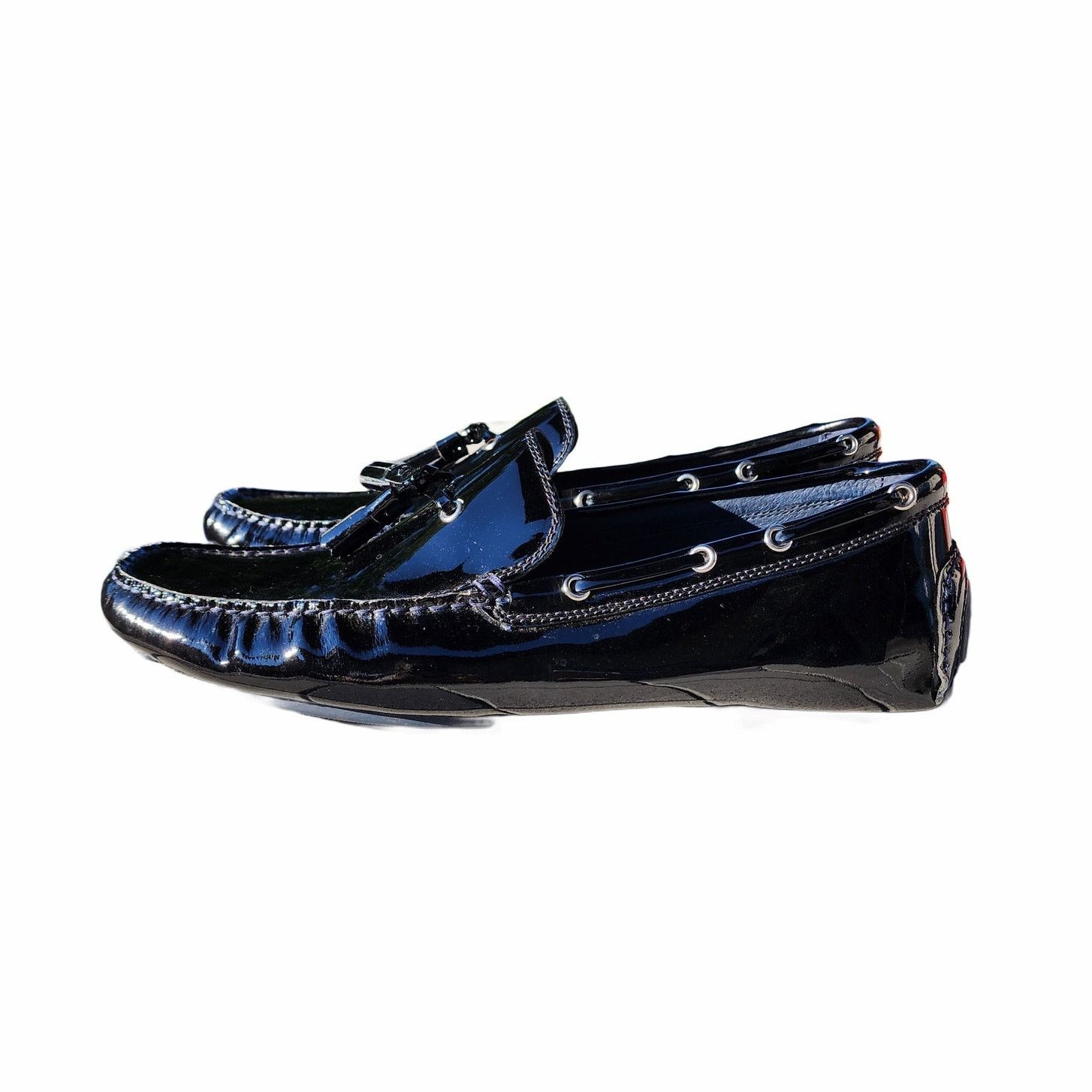 Donald Pliner Donald J Pliner Viper2 Patent Leather Tassel Driving Loafers Size US 13 / EU 46 - 9 Thumbnail