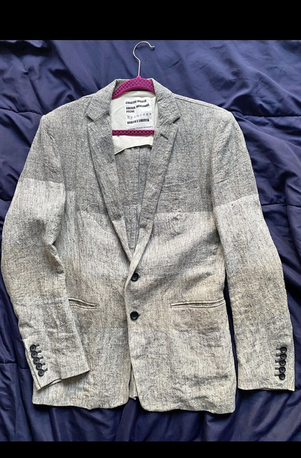 image of Gene Par Yukio Mishiba x Vintage 1 Of 1Coat By Yukio Mishiba in Grey, Men's (Size Medium)