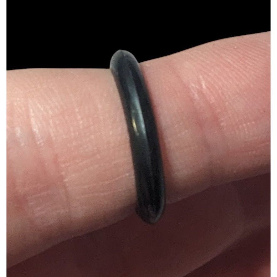 Other Simple Black Rubber Fashion Ring Size 6 1/4 Size ONE SIZE - 2 Thumbnail