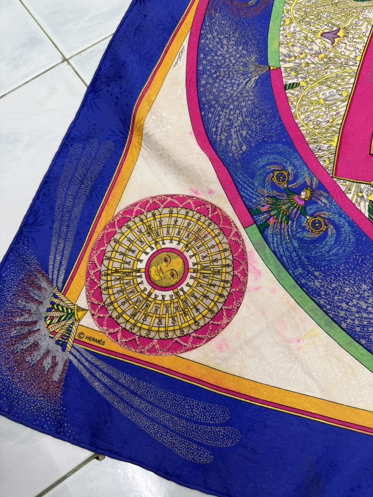 Hermes 🔥🔥🔥AUTHENTIC VINTAGE HERMES EQUESTRIAN SILK SCARF Size ONE SIZE - 10 Thumbnail