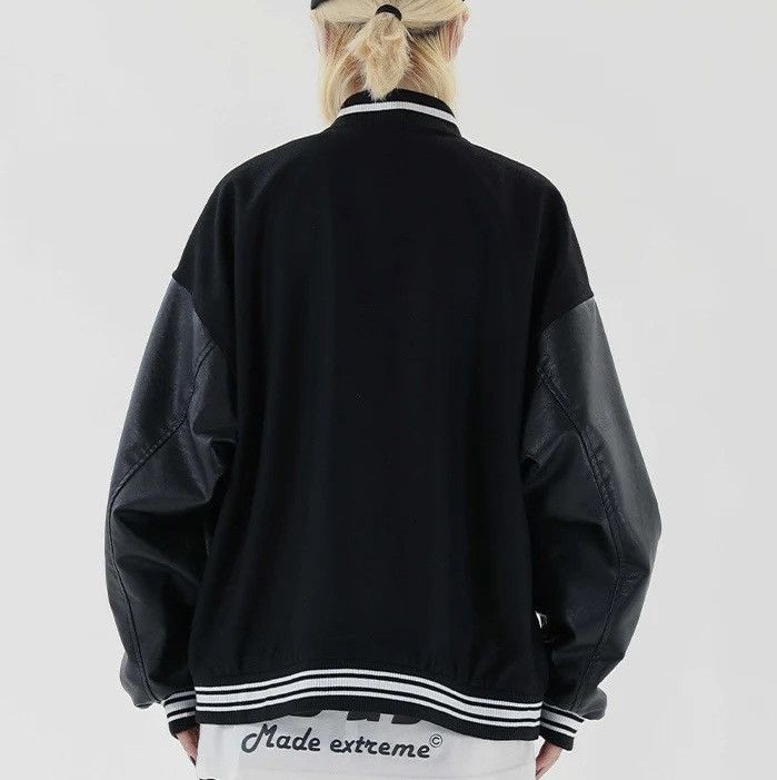 Japanese Brand Skeleton Patchwork Graphic Embroidered Varsity Jacket y2k Size US L / EU 52-54 / 3 - 2 Thumbnail