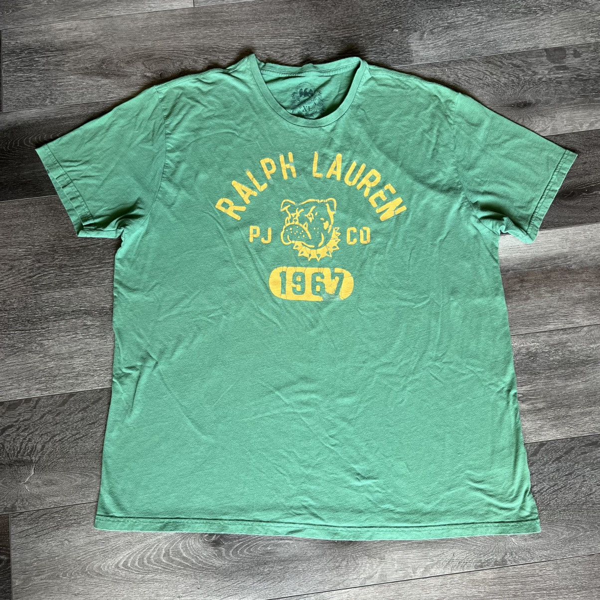 Polo Ralph Lauren Vintage Y2K Polo Ralph Lauren Jeans Bulldog Varsity T Shirt Size US XL / EU 56 / 4 - 1 Thumbnail