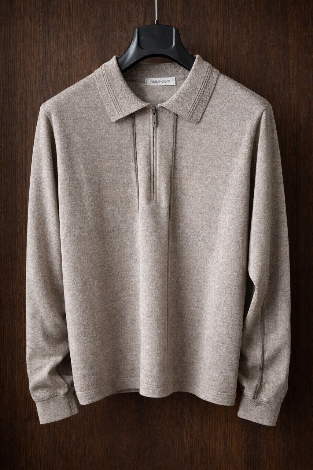 Other Bilancioni Wool Half-Zip Knit Polo IT50 Made in Italy Size US M / EU 48-50 / 2 - 2 Thumbnail
