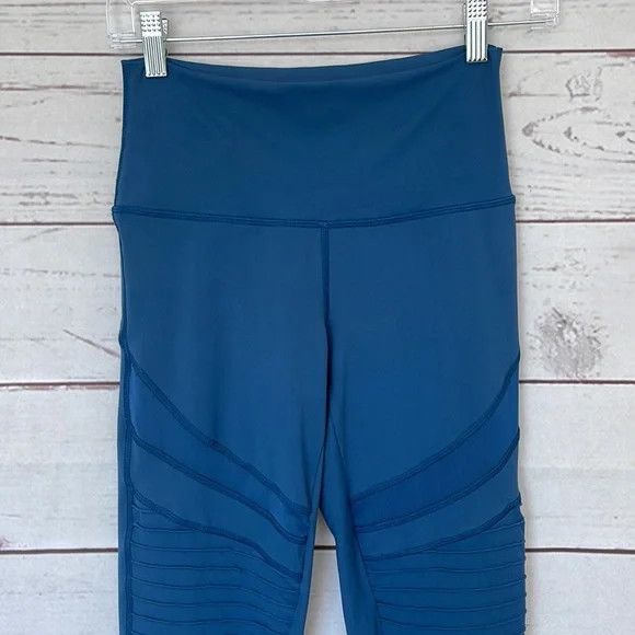 American Eagle Outfitters AERIE Blue Chill Play Move Moto 7/8 Leggings Size Small Size 26" / US 2 / IT 38 - 3 Thumbnail