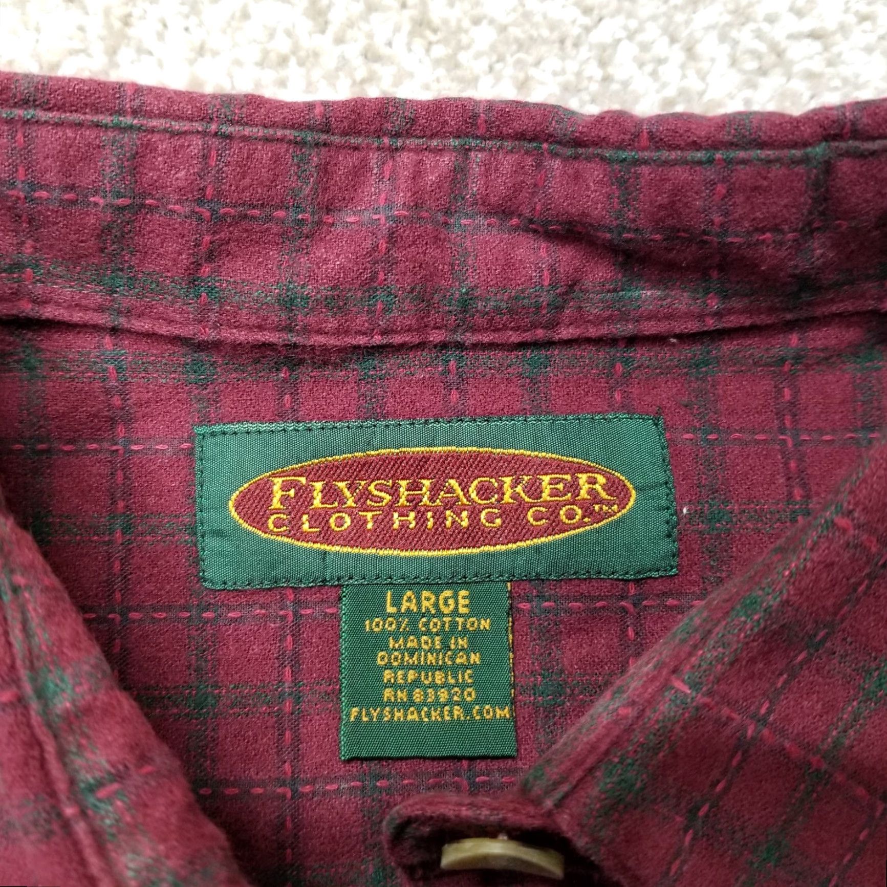 Vintage VINTAGE Flyshackers Clothing Co. Shirt Womens Large Burgundy Plaid Button Long Sleeve Size L / US 10 / IT 46 - 7 Thumbnail