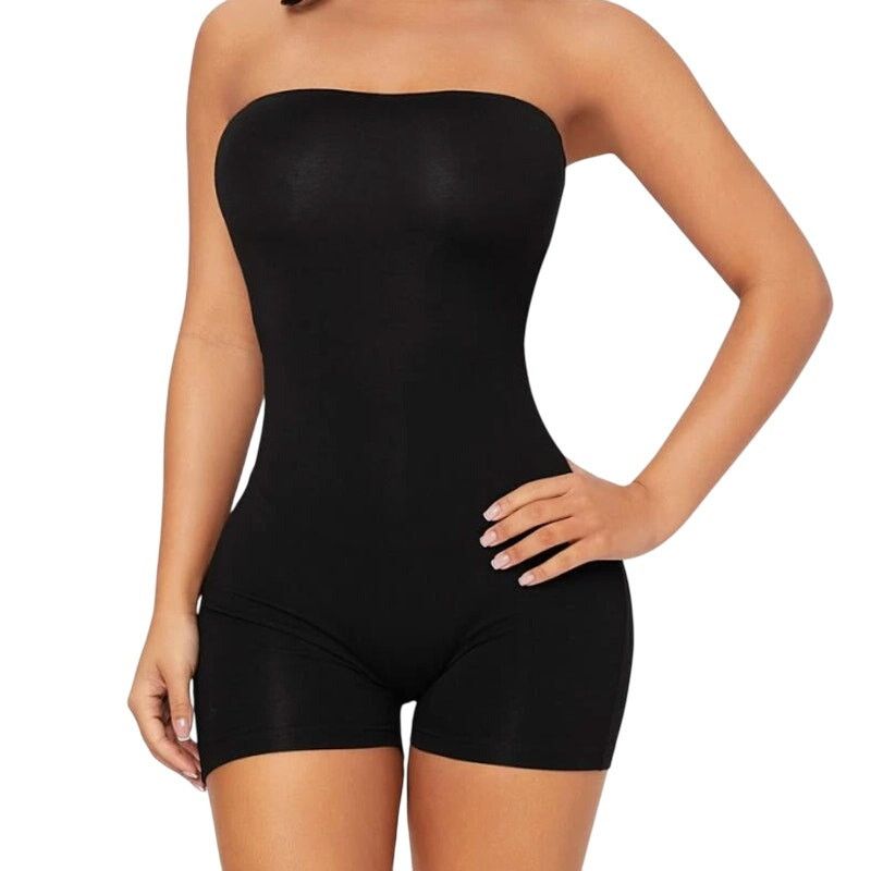 Shein Petite Backless Tube Unitard Romper in Black, Size XSP Size 25" / US 0 / IT 36 - 1 Thumbnail