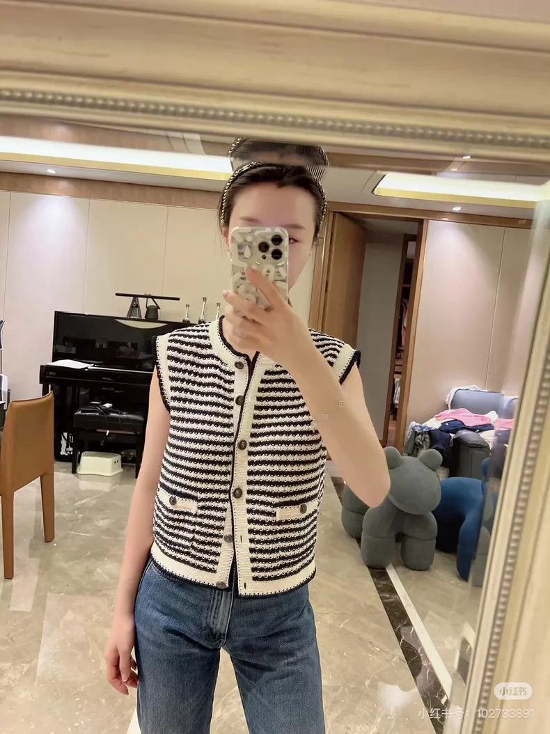 Chanel Chanel Black and white striped vest Size XXS / US 00 / IT 34 - 7 Thumbnail